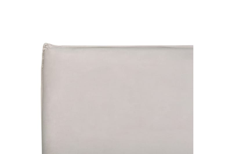 Seng med lagring Lavaur - Hvit/Fløyel, 160x200 cm - Møbler - Senger - Sengeramme & sengestamme