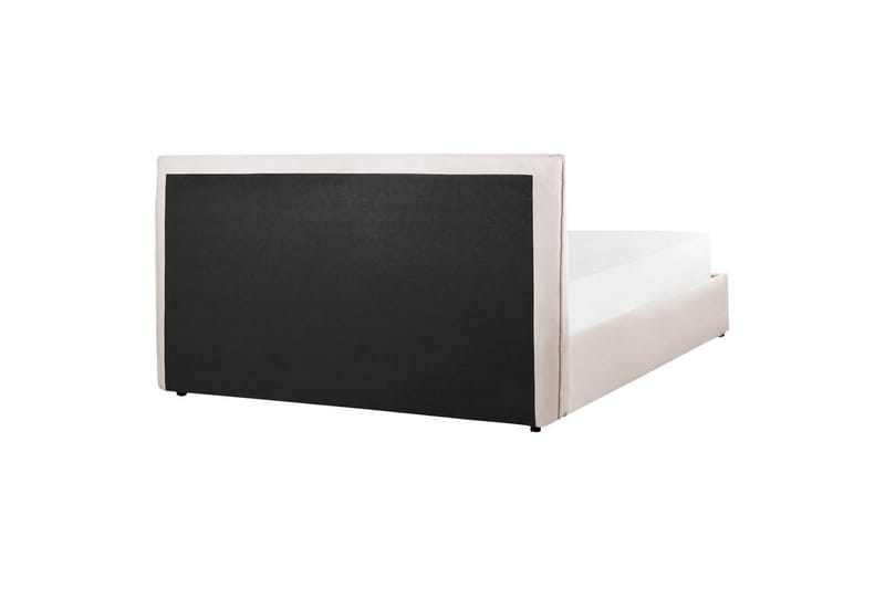 Seng med lagring Lavaur - Hvit/Fløyel, 160x200 cm - Møbler - Senger - Sengeramme & sengestamme