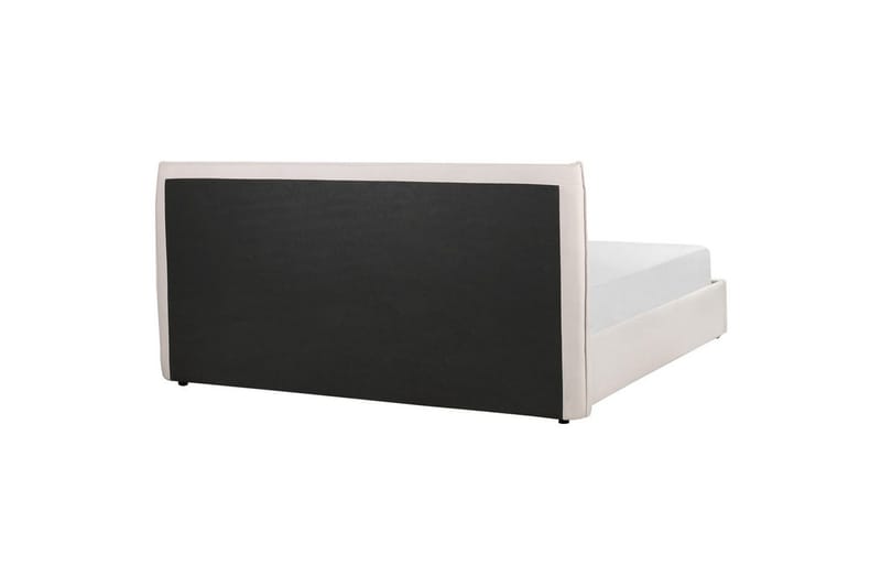 Seng med lagring Lavaur - Hvit/Fløyel, 180x200 cm - Møbler - Senger - Sengeramme & sengestamme