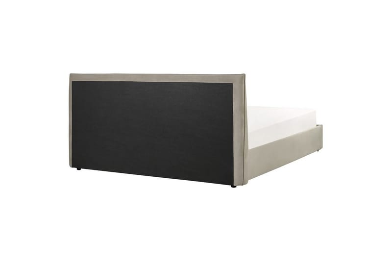 Seng med lagring Lavaur - Taupe/Fløyel, 180x200 cm - Møbler - Senger - Sengeramme & sengestamme