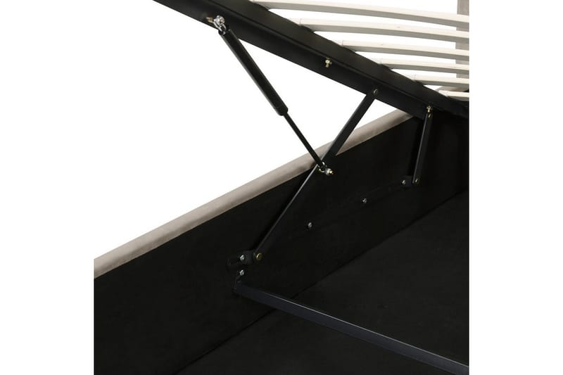 Seng med lagring Lavaur - Taupe/Fløyel, 180x200 cm - Møbler - Senger - Sengeramme & sengestamme