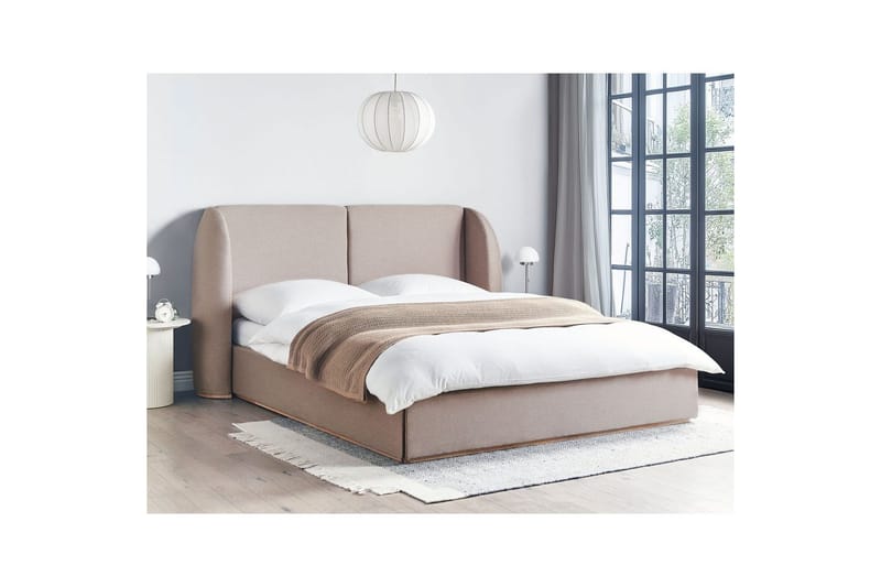 Seng med lagring Monestier - Beige, 180x200 cm - Møbler - Senger - Sengeramme & sengestamme