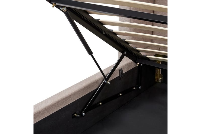 Seng med lagring Monestier - Beige, 180x200 cm - Møbler - Senger - Sengeramme & sengestamme