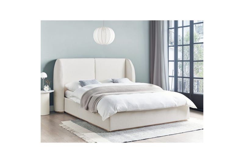 Seng med lagring Monestier - Hvit, 160x200 cm - Møbler - Senger - Sengeramme & sengestamme