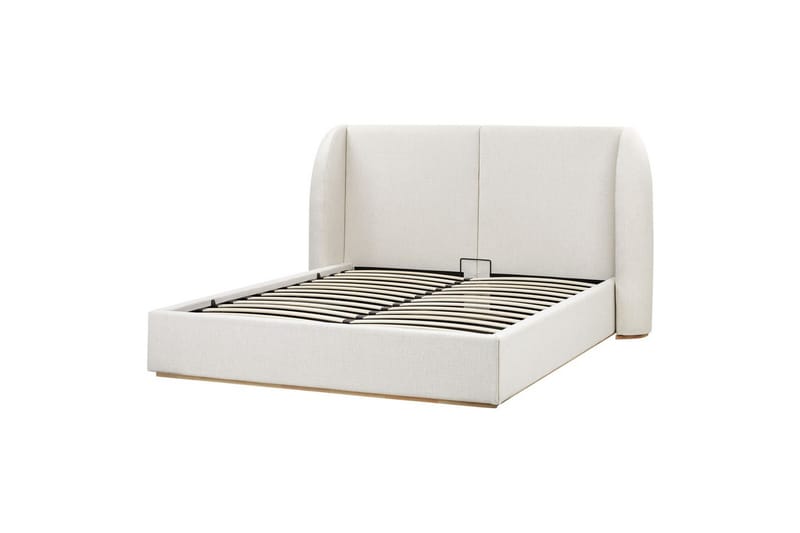 Seng med lagring Monestier - Hvit, 160x200 cm - Møbler - Senger - Sengeramme & sengestamme