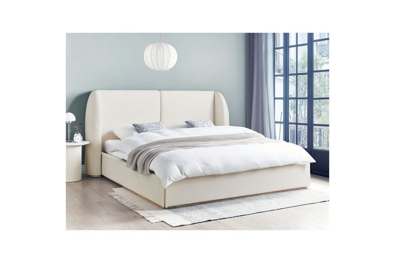 Seng med lagring Monestier - Hvit, 180x200 cm - Møbler - Senger - Sengeramme & sengestamme