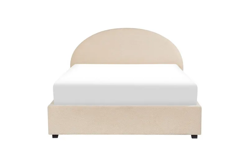 Seng med lagring Vaucluse - Beige/Bouclé, 140x200 cm - Møbler - Senger - Sengeramme & sengestamme