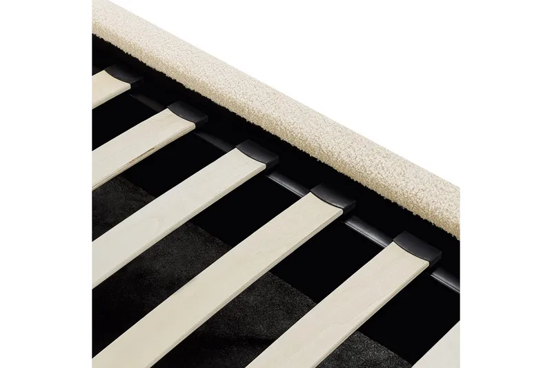 Seng med lagring Vaucluse - Beige/Bouclé, 140x200 cm - Møbler - Senger - Sengeramme & sengestamme