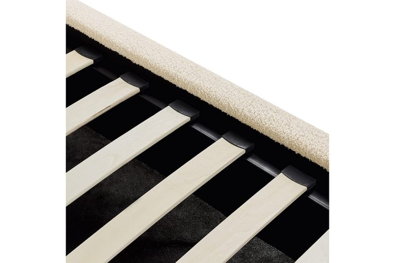 Seng med lagring Vaucluse - Beige/Bouclé, 140x200 cm - Møbler - Senger - Sengeramme & sengestamme