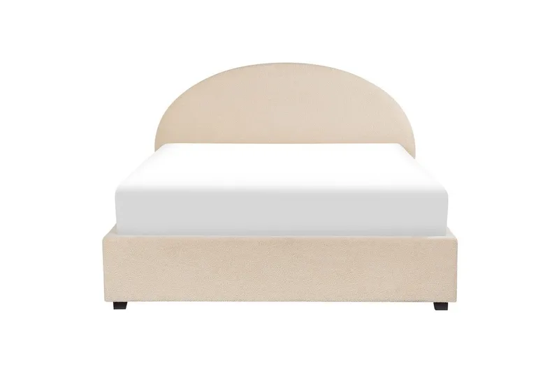 Seng med lagring Vaucluse - Beige/Bouclé, 160x200 cm - Møbler - Senger - Sengeramme & sengestamme
