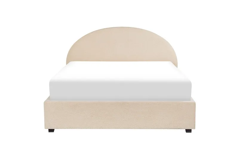 Seng med lagring Vaucluse - Beige/Bouclé, 160x200 cm - Møbler - Senger - Sengeramme & sengestamme