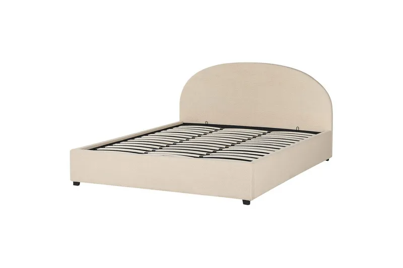 Seng med lagring Vaucluse - Beige/Bouclé, 180x200 cm - Møbler - Senger - Sengeramme & sengestamme