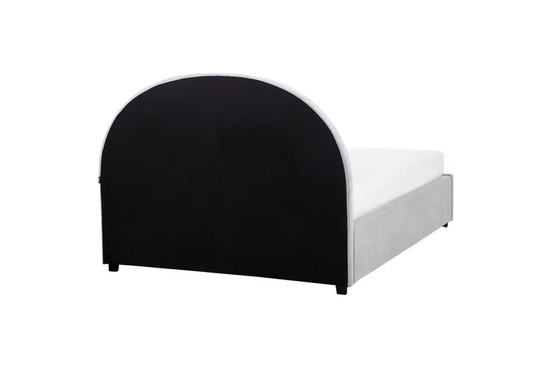 Seng med lagring Vaucluse - Lys blå/Polyester, Lyseblå/Polyester, 140x200 cm - Møbler - Senger - Sengeramme & sengestamme