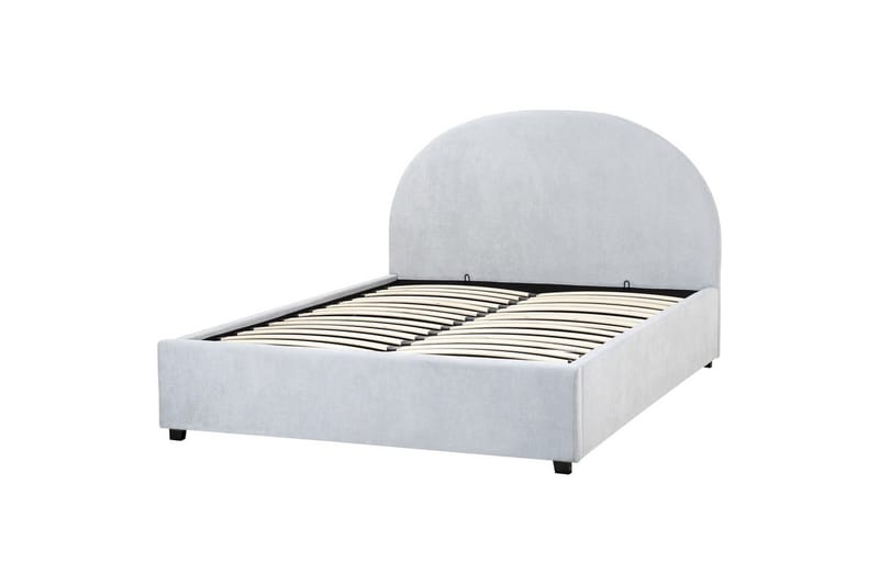 Seng med lagring Vaucluse - Lys blå/Polyester, Lyseblå/Polyester, 140x200 cm - Møbler - Senger - Sengeramme & sengestamme