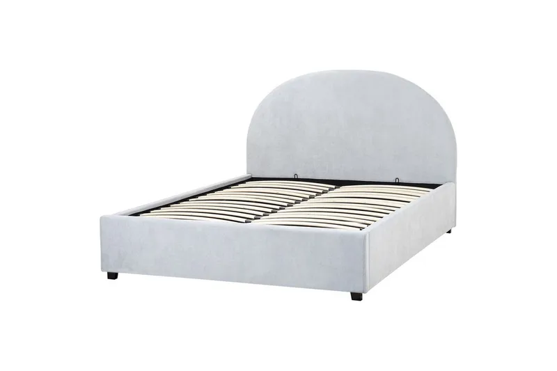 Seng med lagring Vaucluse - Lys blå/Polyester, Lyseblå/Polyester, 140x200 cm - Møbler - Senger - Sengeramme & sengestamme