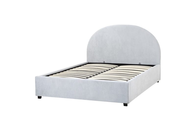 Seng med lagring Vaucluse - Lys blå/Polyester, Lyseblå/Polyester, 140x200 cm - Møbler - Senger - Sengeramme & sengestamme
