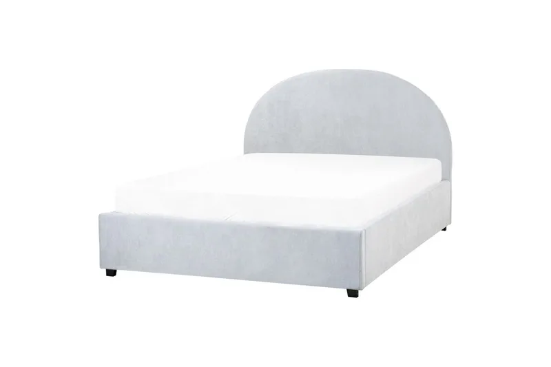 Seng med lagring Vaucluse - Lys blå/Polyester, Lyseblå/Polyester, 140x200 cm - Møbler - Senger - Sengeramme & sengestamme