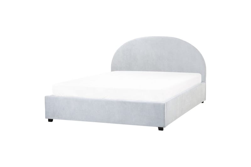 Seng med lagring Vaucluse - Lys blå/Polyester, Lyseblå/Polyester, 160x200 cm - Møbler - Senger - Sengeramme & sengestamme