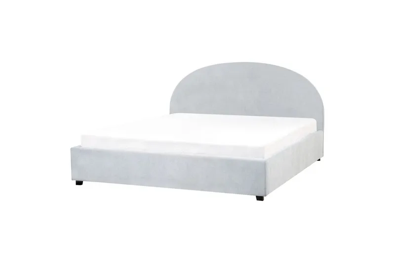 Seng med lagring Vaucluse - Lys blå/Polyester, Lyseblå/Polyester, 180x200 cm - Møbler - Senger - Sengeramme & sengestamme