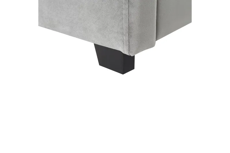 Seng med lagring Vaucluse - Lys grå/Fløyel, Lysegrå/Fløyel, 160x200 cm - Møbler - Senger - Sengeramme & sengestamme