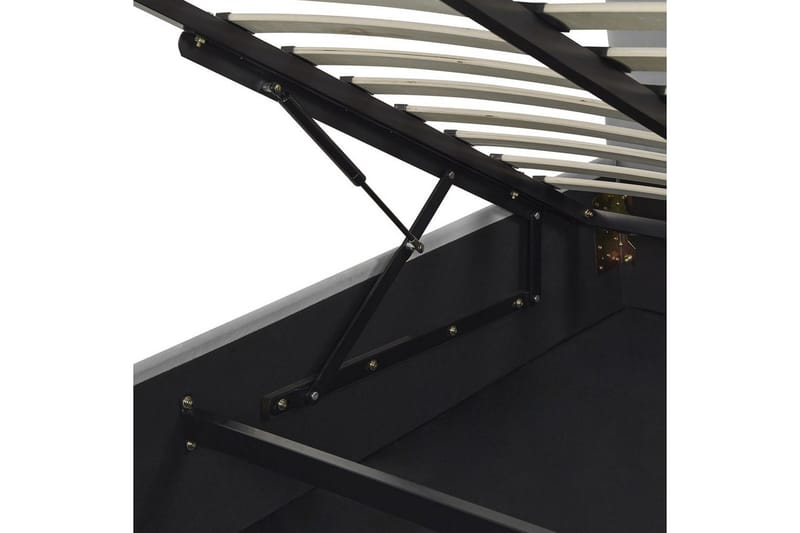 Seng med lagring Vaucluse - Lys grå/Fløyel, Lysegrå/Fløyel, 180x200 cm - Møbler - Senger - Sengeramme & sengestamme