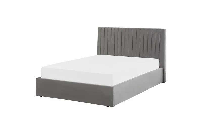 Seng med lagring Vion - Grå, 140x200 cm - Møbler - Senger - Sengeramme & sengestamme
