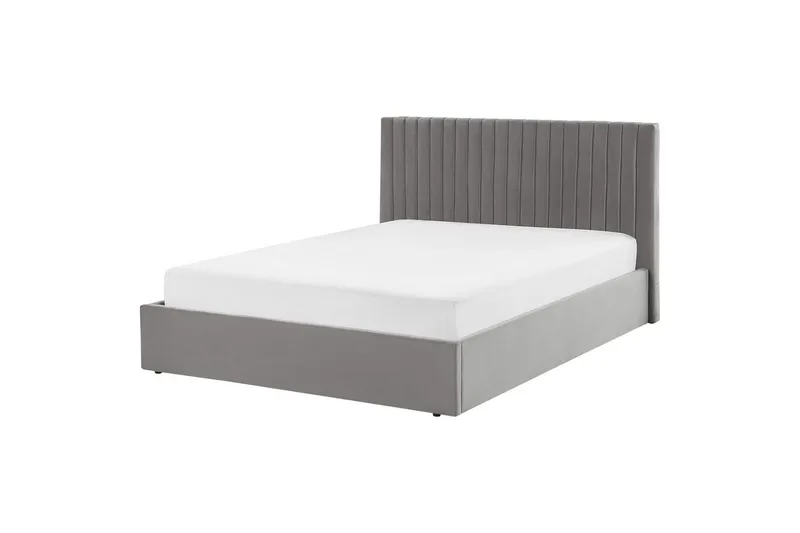 Seng med lagring Vion - Grå, 160x200 cm - Møbler - Senger - Sengeramme & sengestamme