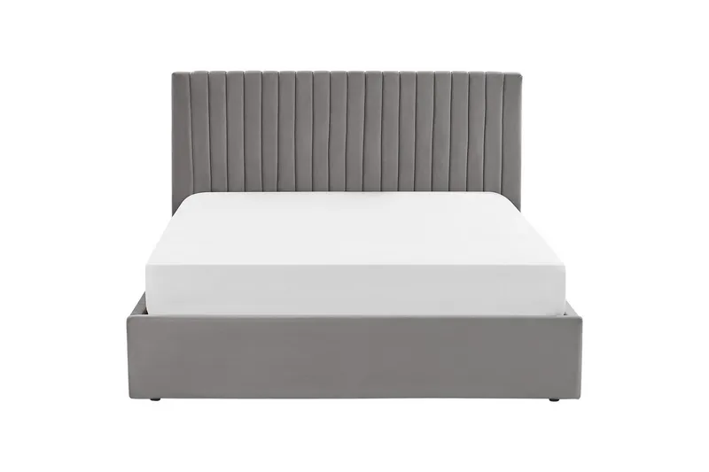 Seng med lagring Vion - Grå, 160x200 cm - Møbler - Senger - Sengeramme & sengestamme