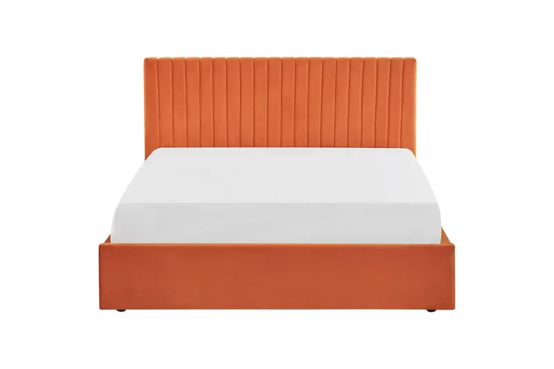 Seng med lagring Vion - Oransje, 160x200 cm - Møbler - Senger - Sengeramme & sengestamme