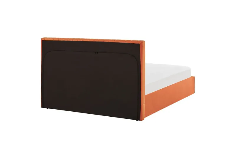 Seng med lagring Vion - Oransje, 160x200 cm - Møbler - Senger - Sengeramme & sengestamme