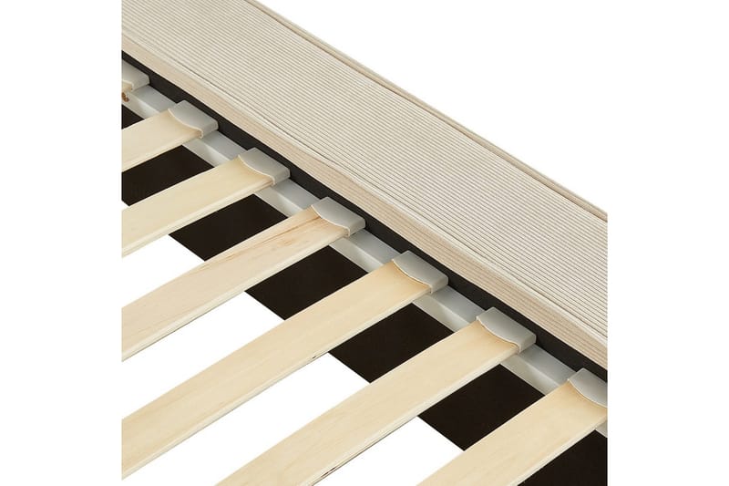 Seng med lamellbunn Linards - Beige/Manchesterstoff, 160x200 cm - Møbler - Senger - Sengeramme & sengestamme