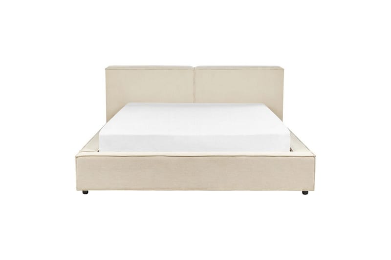 Seng med lamellbunn Linards - Beige/Manchesterstoff, 160x200 cm - Møbler - Senger - Sengeramme & sengestamme