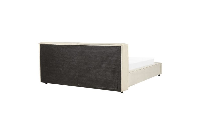 Seng med lamellbunn Linards - Beige/Manchesterstoff, 160x200 cm - Møbler - Senger - Sengeramme & sengestamme
