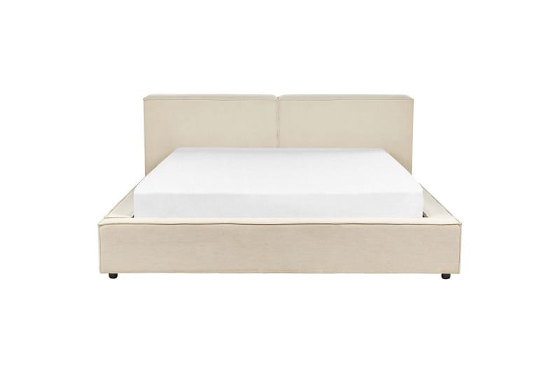 Seng med lamellbunn Linards - Beige/Manchesterstoff, 180x200 cm - Møbler - Senger - Sengeramme & sengestamme