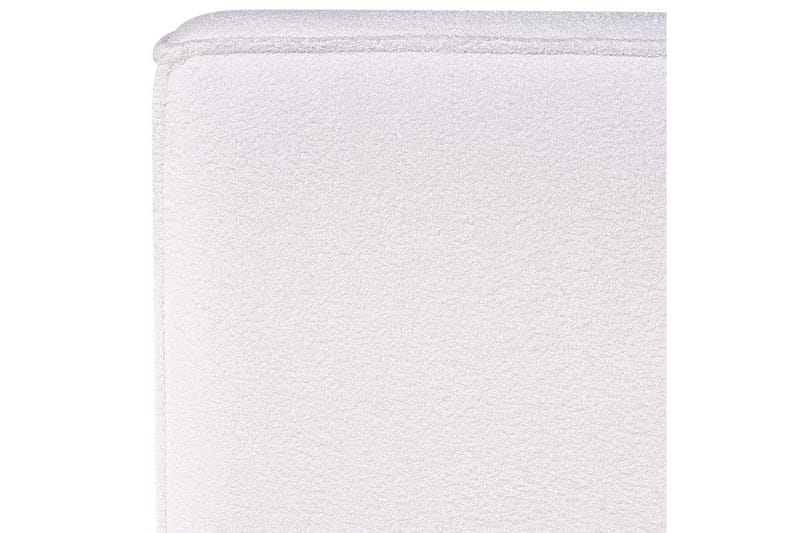 Seng med lamellbunn Linards - Hvit/Bouclé, 160x200 cm - Møbler - Senger - Sengeramme & sengestamme