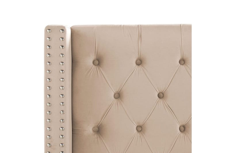 Seng med lamellbunn Lubbon - Beige, Sølv, 140x200 cm - Møbler - Senger - Sengeramme & sengestamme
