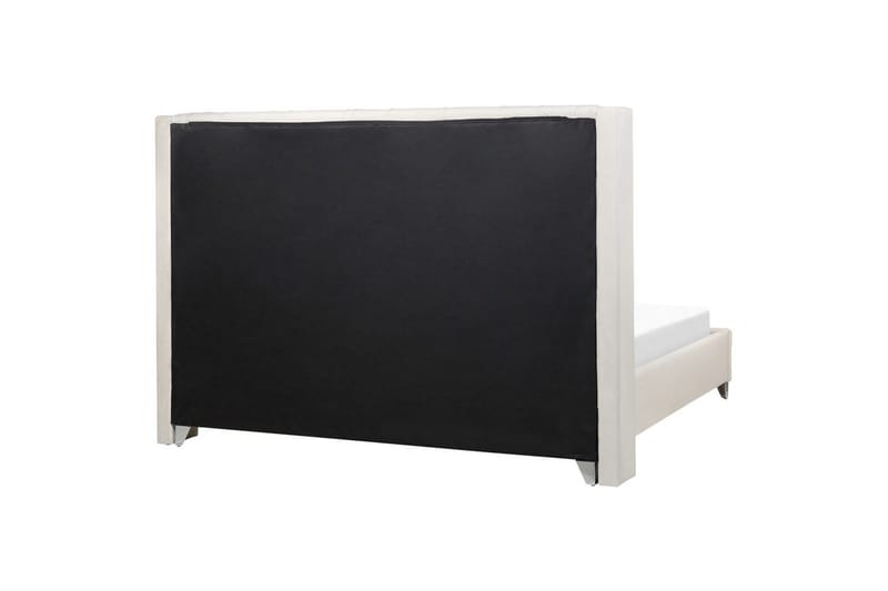 Seng med lamellbunn Lubbon - Hvit, Sølv, Hvit, sølv, 180x200 cm - Møbler - Senger - Sengeramme & sengestamme