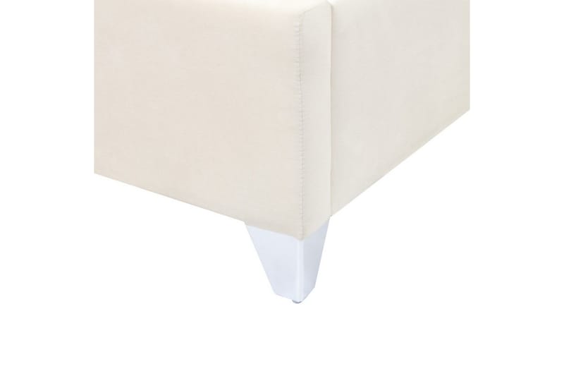 Seng med lamellbunn Lubbon - Hvit, Sølv, Hvit, sølv, 180x200 cm - Møbler - Senger - Sengeramme & sengestamme