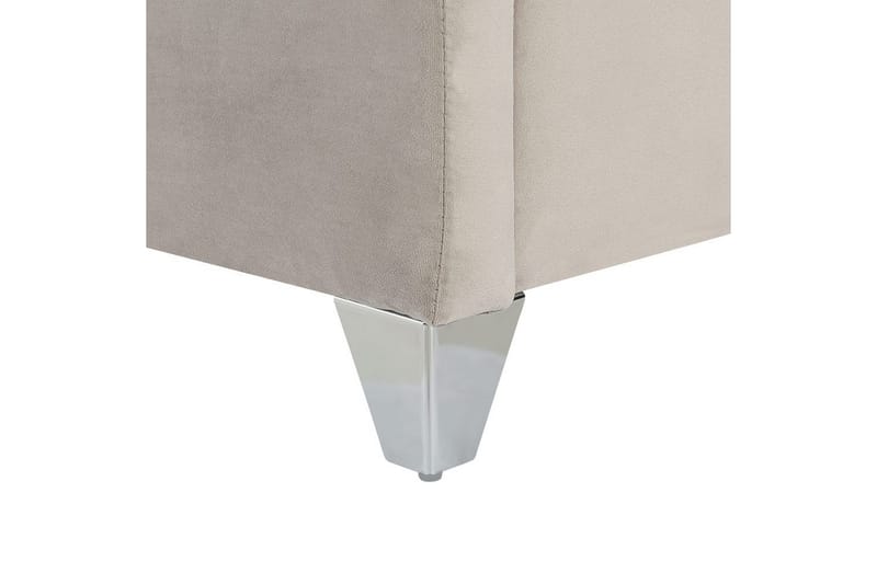 Seng med lamellbunn Lubbon - Lysegrå, Sølv, Lys grå, sølv, 180x200 cm - Møbler - Senger - Sengeramme & sengestamme