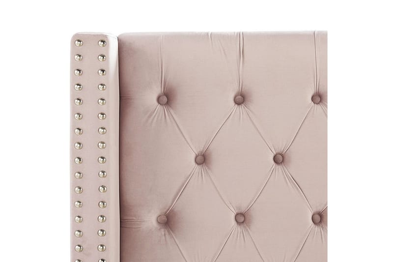 Seng med lamellbunn Lubbon - Rosa, Sølv, Rosa, sølv, 180x200 cm - Møbler - Senger - Sengeramme & sengestamme