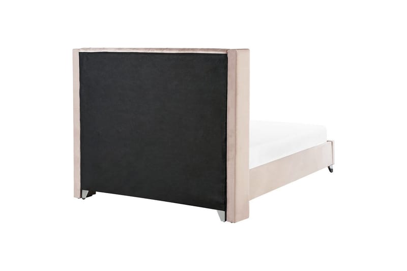 Seng med lamellbunn Lubbon - Rosa, Sølv, Rosa, sølv, 180x200 cm - Møbler - Senger - Sengeramme & sengestamme