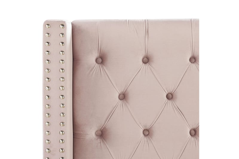 Seng med lamellbunn Lubbon - Rosa, Sølv, Rosa, sølv, 180x200 cm - Møbler - Senger - Sengeramme & sengestamme