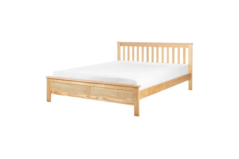 Seng med lamellbunn Mayenne, Lyst tre, 140x200 cm