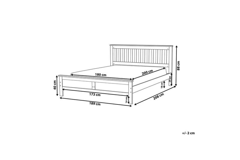 Seng med lamellbunn Mayenne - Lyst tre, 180x200 cm - Møbler - Senger - Sengeramme & sengestamme