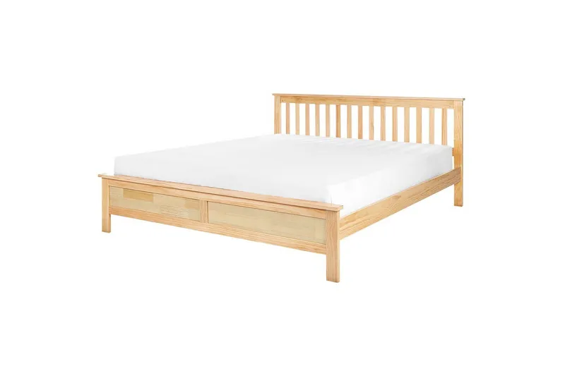 Seng med lamellbunn Mayenne, Lyst tre, 180x200 cm