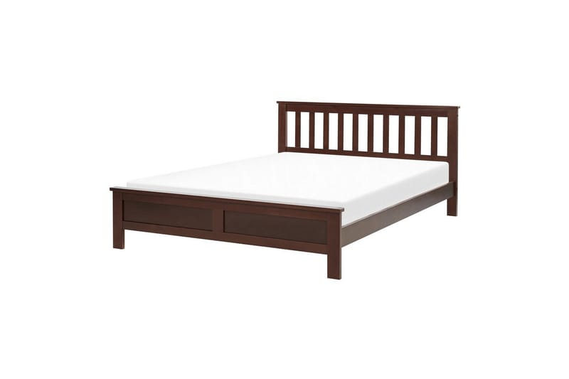 Seng med lamellbunn Mayenne, Mørkt tre, 140x200 cm