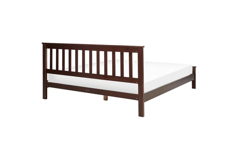 Seng med lamellbunn Mayenne - Mørkt tre, 160x200 cm - Møbler - Senger - Sengeramme & sengestamme