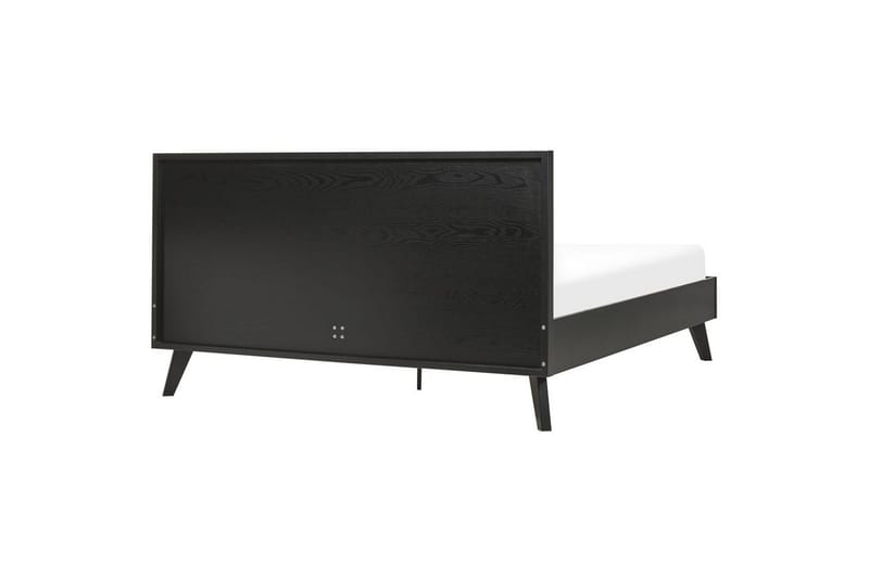 Seng med lamellbunn Monpazier - Svart, lyst tre, 160x200 cm - Møbler - Senger - Sengeramme & sengestamme