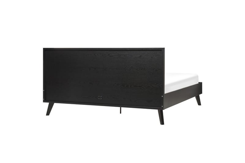 Seng med lamellbunn Monpazier - Svart, lyst tre, 180x200 cm - Møbler - Senger - Sengeramme & sengestamme