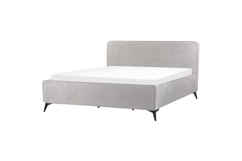 Seng med lamellbunn Valognes - Grå, svart, 180x200 cm - Møbler - Senger - Sengeramme & sengestamme